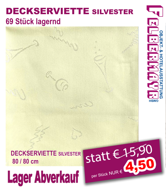 DECKSERVIETTE SILVESTER Fb. champ